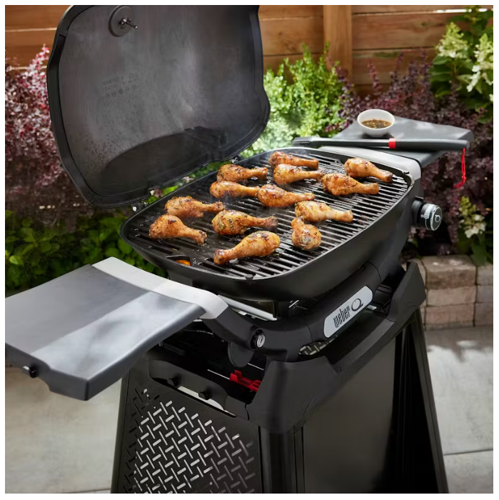 Weber Q 2200N Gasgrill mit Seitentischen und Premium-Rollwagen, 1501112